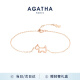 AGATHA/瑷嘉莎 镂空小狗手链女士 生日礼物送女友闺蜜手环饰 玫瑰金