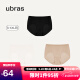 ubras【50S纯棉】莱卡女士内裤中腰抗菌裆3条 黑色+白色+瓷肌L