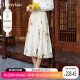 朵以（Duoyi）2024春季新款新中式马面裙高贵典雅国风改良日常半身裙中长款女 香槟杏 M