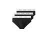 Calvin Klein CK男士时尚舒适三角内裤 3条装 0000U2661G 黑色白边-三角款 XL 