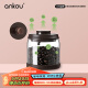 安扣（ANKOU）玻璃罐咖啡豆密封罐单向排气咖啡粉玻璃密封储物罐600ml咖色