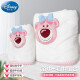 迪士尼宝宝（Disney Baby）儿童浴巾毛巾套装婴儿卡通珊瑚绒洗澡巾两件套70*140cm草莓熊-白