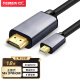 也仁 主动式Mini DP转HDMI2.0转换线1.8米 4k@60hz迷你dp雷电接口微软苹果笔记本Mac接电视投影仪