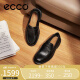 爱步（ECCO）商务正装鞋皮鞋男 简约一脚蹬乐福鞋 都市伦敦系列525654 黑色41