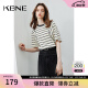 KBNEt恤女条纹短袖上衣 2024宽松设计感独特超好看减龄小衫 黑色几何预售3.15-3.18 S