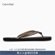 Calvin Klein Jeans男士经典醒目字母印花休闲泳池居家人字拖凉鞋YM00838 BDS-太空黑 41