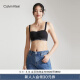 Calvin Klein内衣【摩登引力带】女士可拆卸肩带ck无钢圈抹胸款运动文胸QF7320 UB1-太空黑 S