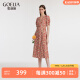 歌莉娅预售| 夏季新品  印花茶歇连衣裙  1C4R4K36A 98D红玫瑰印花（预计6月3日发货） S（预计6月3日发货）