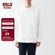 无印良品 MUJI 男式 棉水洗牛津 立领衬衫 纯棉全棉 ACA40C2S 白色 M