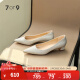 7or9玛格丽特 法式粗跟水晶婚鞋女伴娘鞋送礼空气棉高跟鞋低跟3.5cm 玛格丽特3.5cm-配饰需要另外购买 37