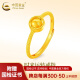 中国黄金（CHINA GOLD）黄金猫眼戒指女时来运转999足金转运珠指环母亲节礼物送妈妈女友 时来运转戒指 约2.8g