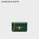 CHARLES&KEITH巴洛克金属链条单肩小方包婚包包女包女士CK2-70681053 Dark Green深绿色 S