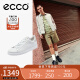 爱步（ECCO）休闲板鞋 男鞋低帮百搭系带潮流板鞋 街头轻巧系列521304 白色40