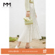 麦檬明星同款MM麦檬春新款半身裙设计感雪纺白色百褶裙5D2241381Q 绿色百褶 155/60A/S