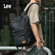 Lee男士双肩包大学生书包初中高中大容量背包潮牌旅行包黑色