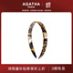 AGATHA/瑷嘉莎 发箍女法式高级精致发饰【生日礼物】送女友闺蜜发卡 黑色玳瑁