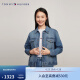 TOMMY HILFIGER 24新款春季女装休闲双贴袋铆钉扣合身牛仔外套76J4571 牛仔蓝8KB M