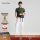 Calvin Klein Jeans男士时尚通勤小巧简约织布标ck单肩斜挎相机包40W0635 010-太空黑 OS