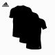 阿迪达斯 （adidas）男士舒适弹力宽松纯棉亲肤透气T恤打底衫 薄款 3件装 黑色 L