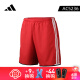adidas ADIDAS/阿迪达斯运动服男短袖休闲成人足球训练裤 【短裤】红色AC5236 M