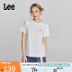 Lee24春夏新品标准版圆领渐变Logo印花女短袖T恤休闲LWT0082294LE 白色 M