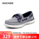 斯凯奇（Skechers）女软底休闲鞋一脚蹬健步丝带帆船鞋136471 海军蓝色/NVY 37 