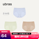ubras【50S纯棉】莱卡女士内裤中腰抗菌裆3条 粉末蓝+豆蔻绿+瓷肌XXL