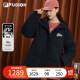 FILA FUSION斐乐潮牌羽绒服女冬季时尚宽松休闲连帽上衣 正黑色-BK 175/92A/XL