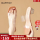 达芙妮（DAPHNE）网红超火拖鞋女外穿2024年新款春夏季粗跟透明高跟鞋凉鞋女 裸色 37