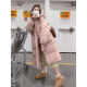 贝意品韩版学院风粉色羽绒棉服女中长款冬季小个子加厚保暖棉衣棉袄外套
