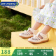 江博士学步鞋 夏季女宝宝童鞋透气小白鞋公主包头凉鞋B14242W021米色 24
