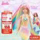 芭比（Barbie）女孩生日礼物洋娃娃小公主过家家玩具-感温变色美人鱼 GTF89
