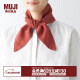 无印良品（MUJI）源自天然的接触冷感 带口袋围巾  围脖女 服饰配件方巾 DDB60C4S 红色 11*105cm