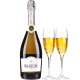 柏拉芝（BLATCH）配2香槟杯 意大利原瓶进口莫斯卡托0度无醇无酒精气起泡酒葡萄 单支装（750ml）+2香槟杯