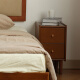 安在野窄边床头柜小无缝小户型床头柜实木北欧日式简约 榉木床头柜
