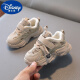 迪士尼（Disney）男童运动鞋冬季新款皮面软底透气防滑女宝宝字母魔术贴二棉鞋潮 2199二棉卡其色 内长15.5cm 25码