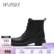 真美诗（Joy&peace）女靴冬季新款商场同款粗跟简约马丁靴60381DD3 黑色 37