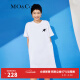 MO&Co.夏爱心露背连衣裙棉质小众设计高级感MBB2DRS023 漂白色 M/165