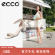 爱步（ECCO）一字带凉鞋 2024年夏季新款高跟增高凉鞋罗马凉鞋  塑雅213343 石灰色21334301378 36