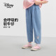 迪士尼（DISNEY）童装儿童女童牛仔长裤天丝吸湿防蚊休闲裤子24夏DB421ME09蓝140