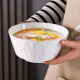 洁雅杰陶瓷汤碗大号家用大面碗釉下彩7.5英寸大碗汤盆2只装 白色琉璃