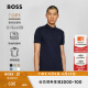BOSS【珠地布】男士春夏徽标贴片弹力棉短袖Polo衫 404-深蓝色 XL