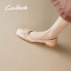 Carl Beck品牌法式小香风单鞋女2024春夏新款蝴蝶结芭蕾舞平底鞋软皮奶奶鞋 粉红色 39
