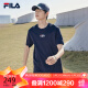 FILA 斐乐官方男士短袖T恤2024夏季运动时尚纯棉圆领针织衫