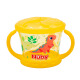NUBY（努比）宝宝零食杯婴儿零食碗幼儿防泼洒带盖便携手柄儿童辅食盒 黄色恐龙