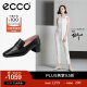 爱步（ECCO）女鞋 单鞋女 方头高跟鞋小皮鞋 型塑290513 黑色29051311001 38
