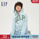 Gap【雪糕系列】男女童LOGO法式圈织软762922卫衣儿童装秋季外套 薄荷绿 140cm(L)