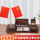 思艺彩 台历架高档商务办公摆件笔筒招财创意礼品日历定制LOGO木质台历周历 中号 物载德厚 48×24cm