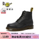 马丁（DR.MARTENS）101英伦风舒适软皮黑色男女款6孔马丁靴 黑色 39 偏大，推荐小一码