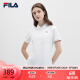 FILA 斐乐官方女短袖POLO衫2024夏凉感透气商务休闲针织T恤女